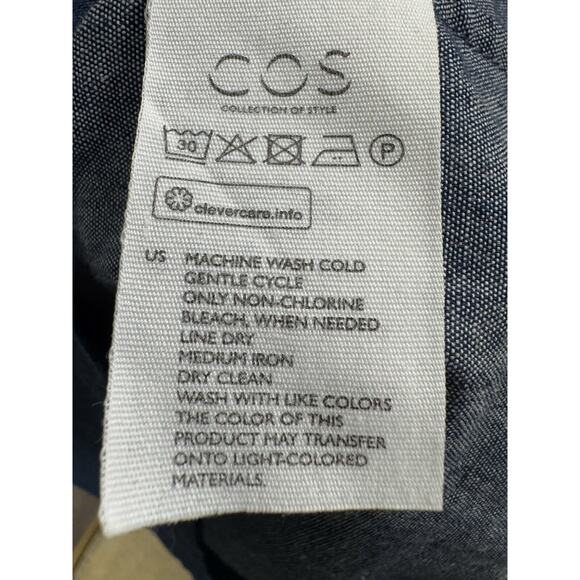 COS Chambray Boat Neck Sheath Dress Preppy Classic Timeless Twee Casual Classy 4 - Picture 5 of 10